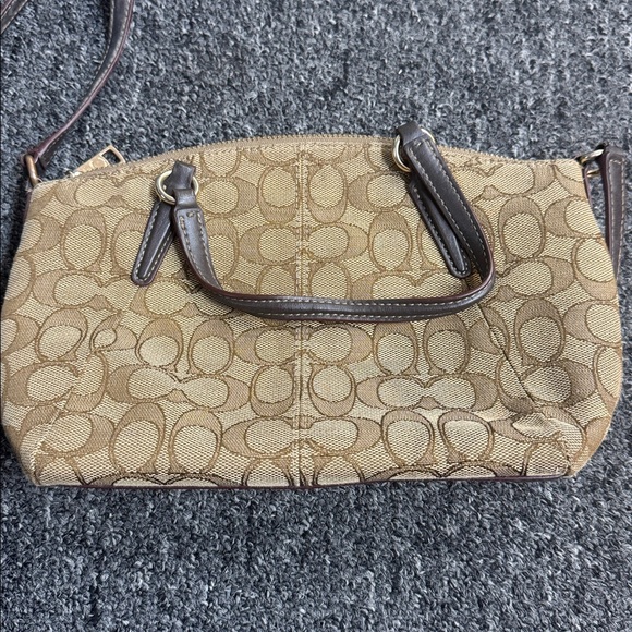 Coach Brown and Tan Crossbody Logo Small Bag - Picture 5 of 5